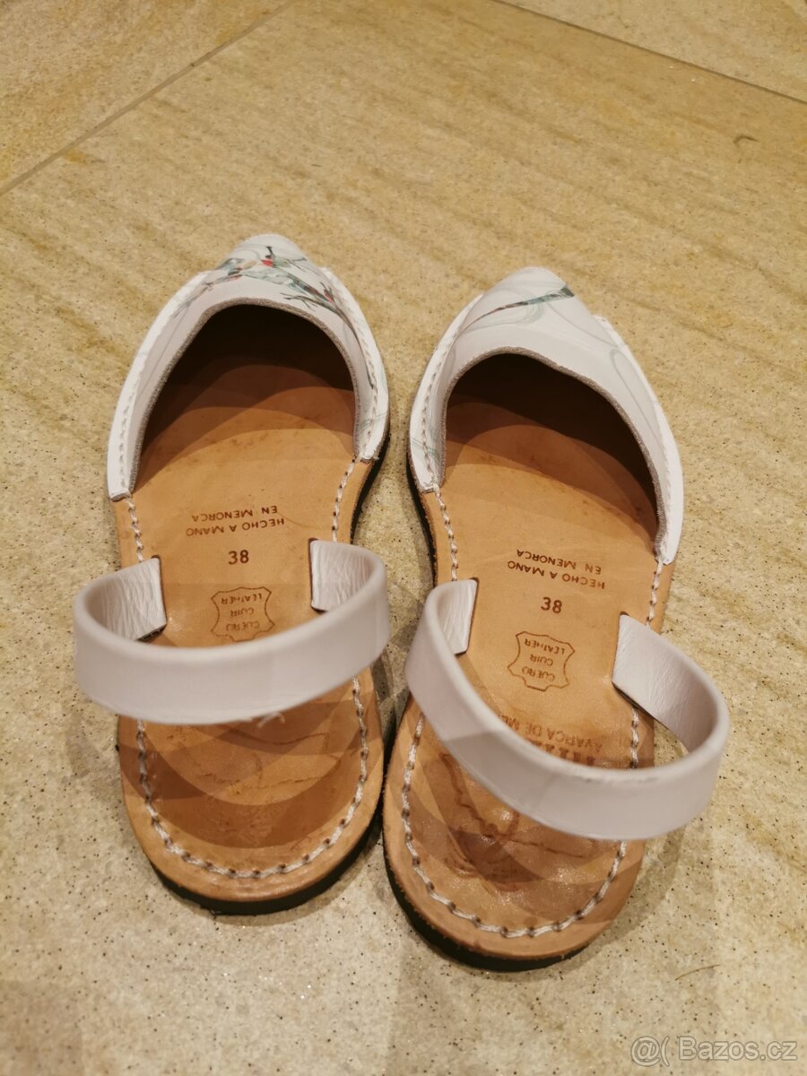 Jarní, letní kožené originální sandále dámské 38 - 2