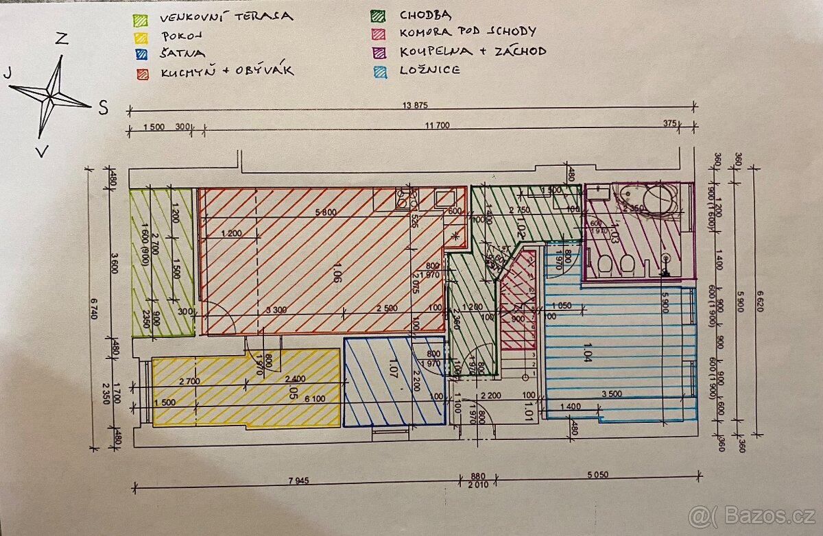 Pronájem bytu 3kk se zahradou - 2