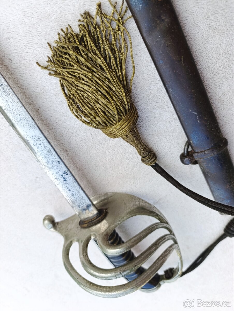 Francouzský důstojnický Palaš / kord s pochvou a třapcem - 2