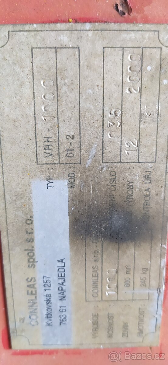 Prodám Paletový vozík se zdvihem 155 cm. - 2