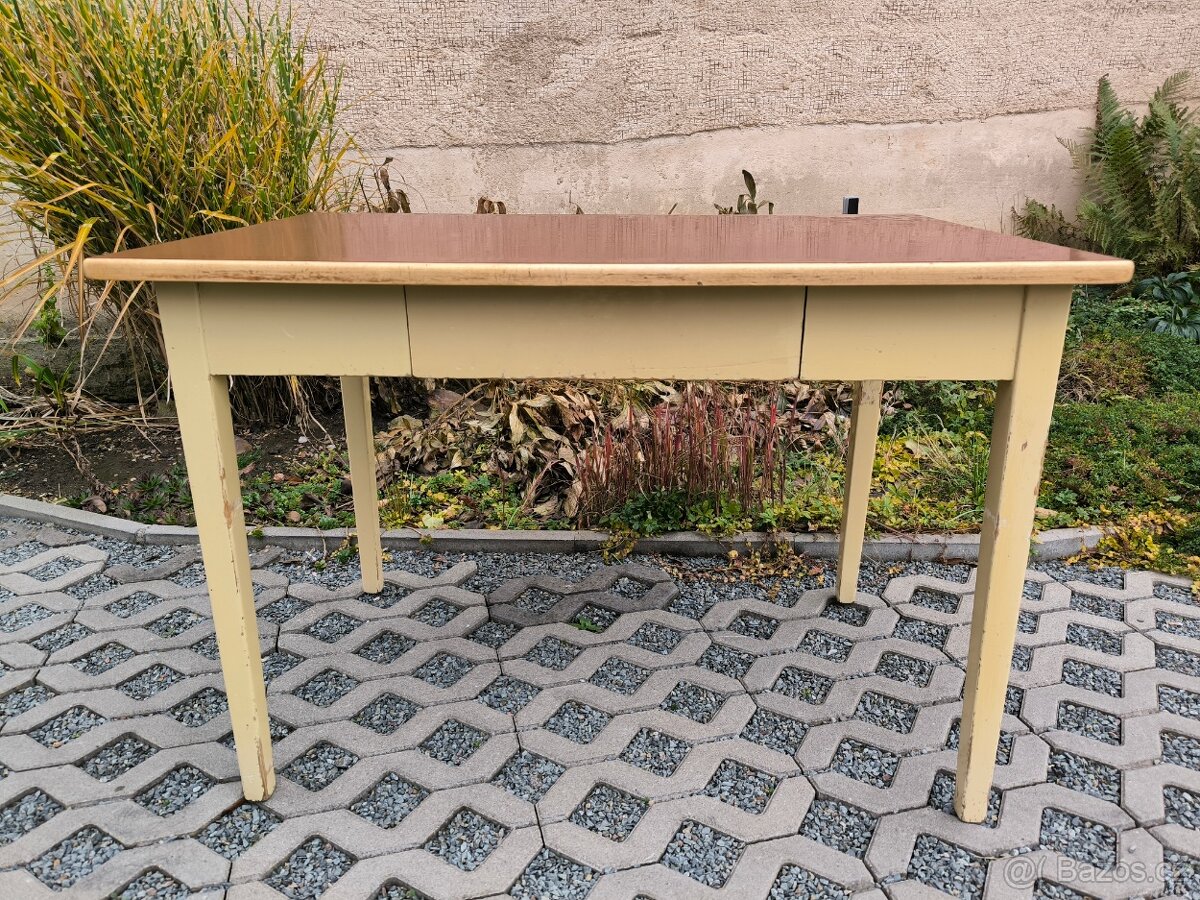 Retro kuchyňský stůl s umakartem - 50. léta - 2