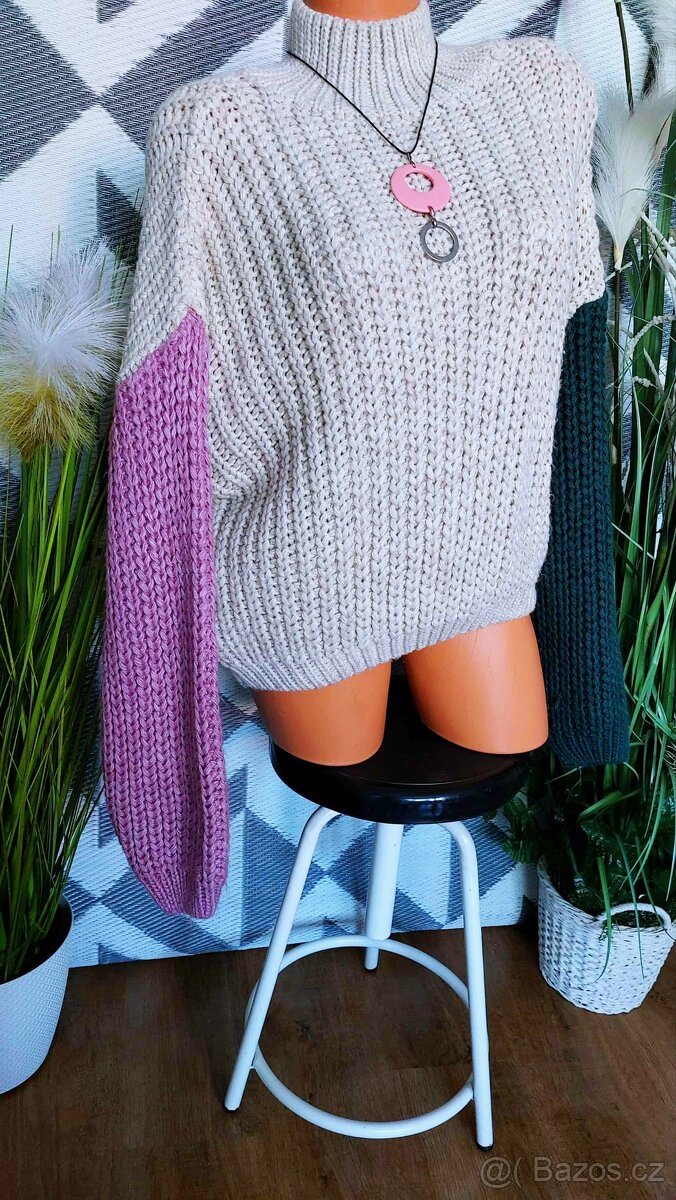 SENZAČNÍ DÁMSKÝ CROP SVETR - TRENDYOL - vel. M - 2