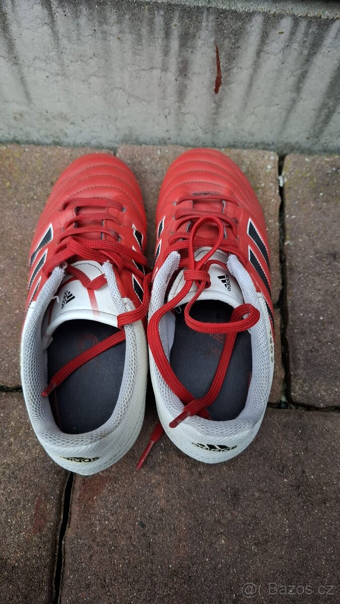 Dětské kopačky Adidas Copa, bílo-červené, vel. 35 - 2