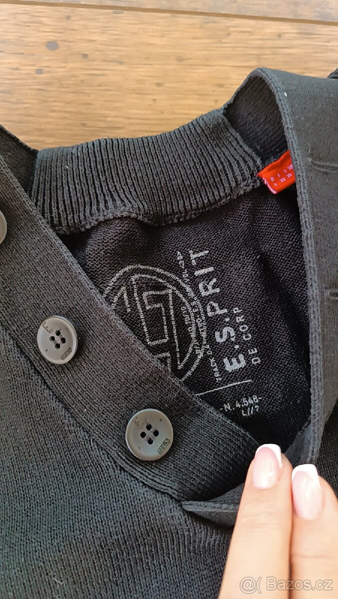 Černý pánský svetr Esprit, vel L - 2