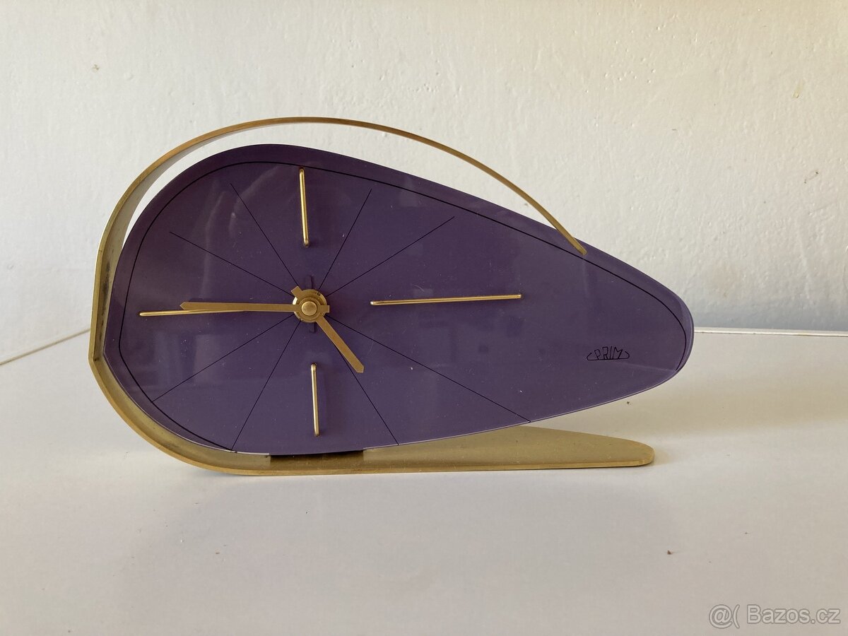 Krásné hodiny Prim Brusel fialové - 2
