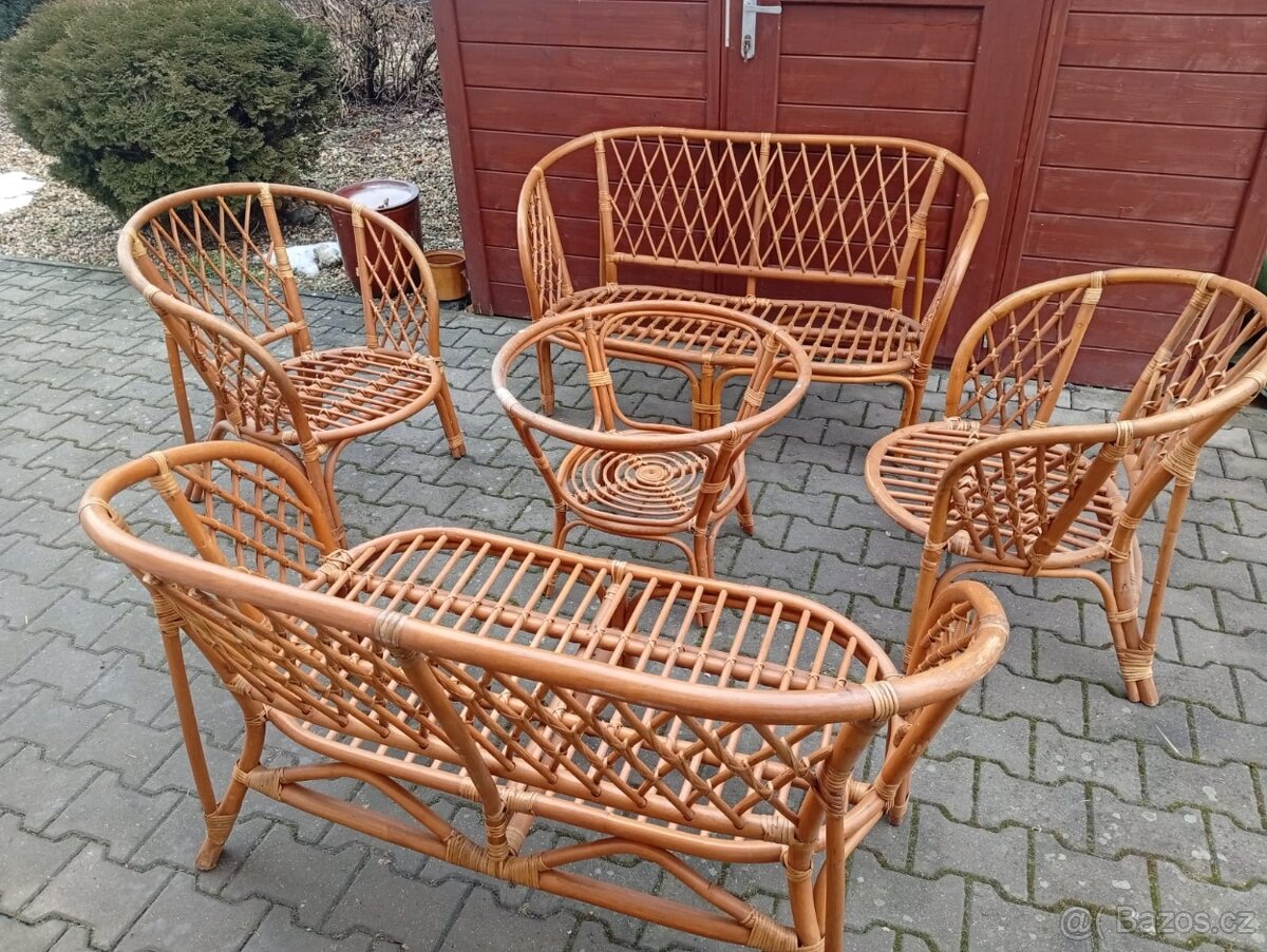 Ratanová sedací souprava - 2