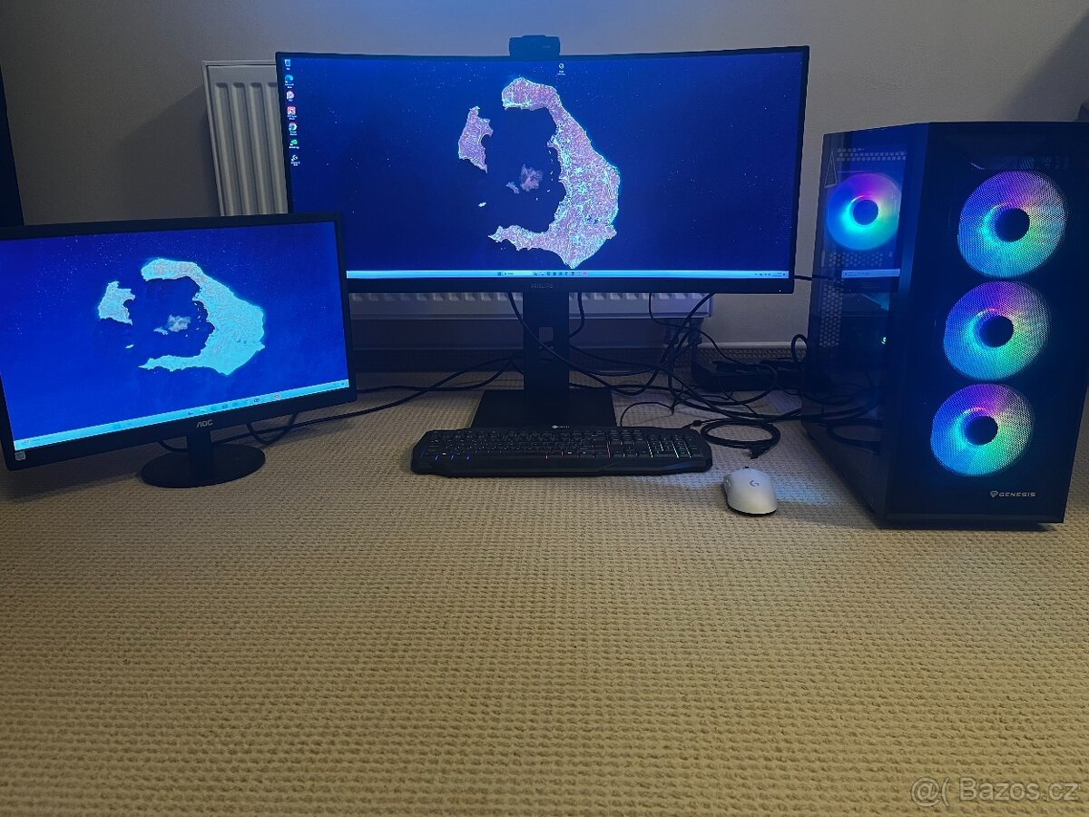 Prodám herní počítač + LCD 34“ a 22“ - 2