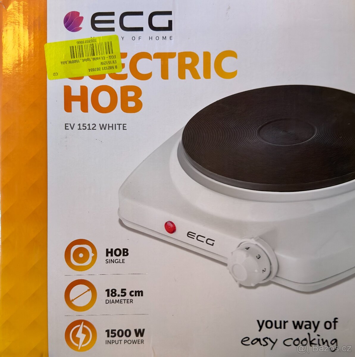 Jednoplotýnkový vařič ECG EV 1512 White - 2