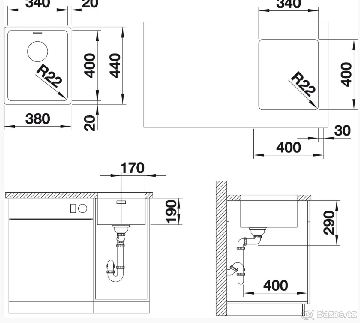 Hansgrohe - Dávkovač mýdla do linky, nerez - 2