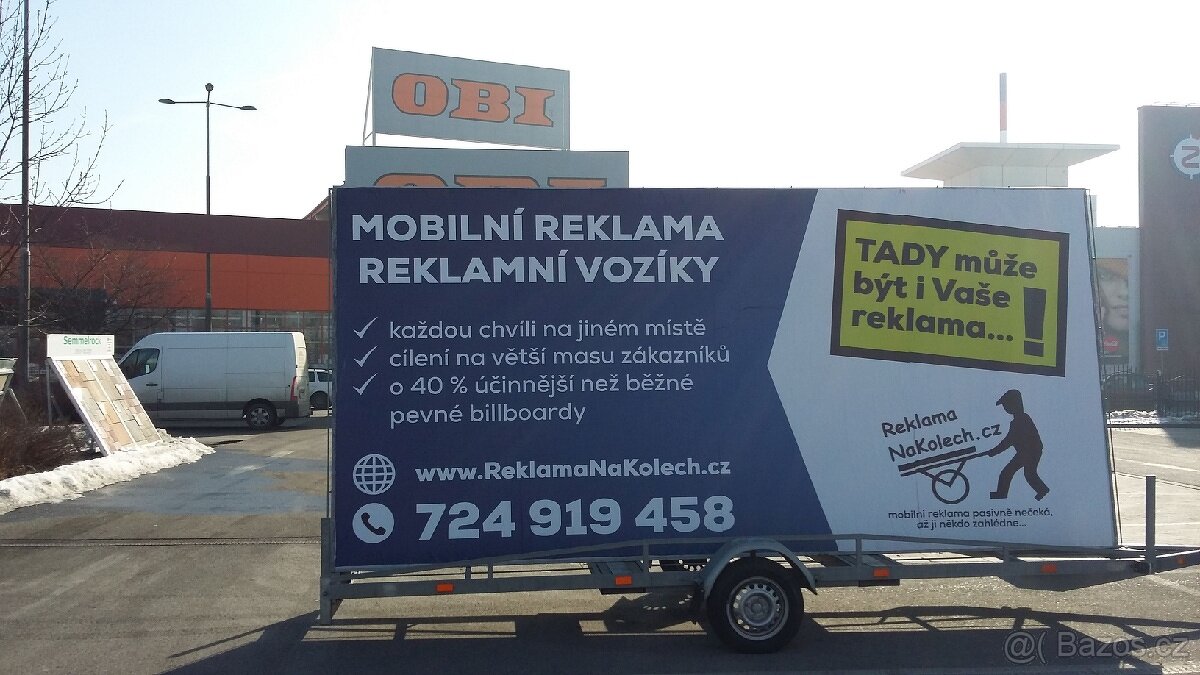 Mobilní reklama - billboard - konkávní vozík - 2