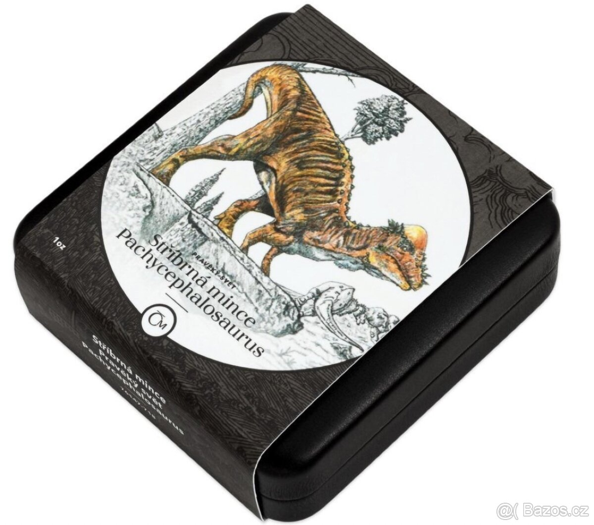Stříbrná mince Pravěký svět - Pachycephalosaurus proof - 2