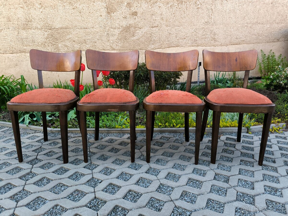 Starožitné Art Deco jídelní židle Thonet, 30. léta - 2