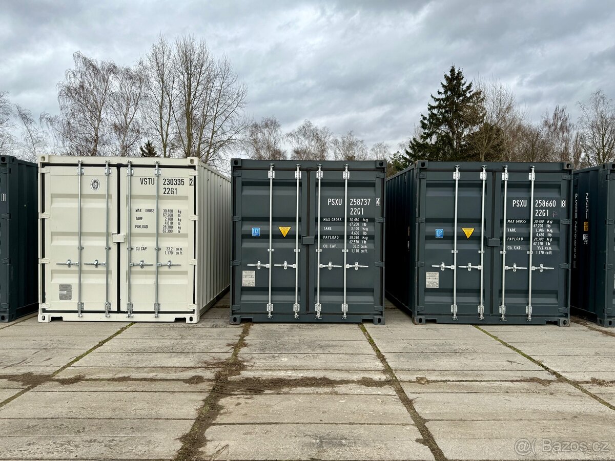 Novy lodní kontejner 20’ (6m) - šedá barva - 2