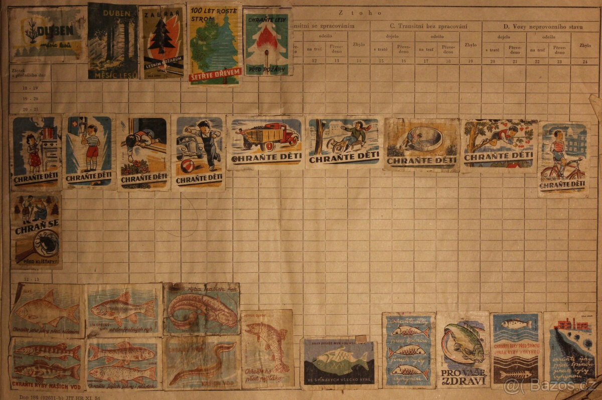 etikety krabiček sirek - 2