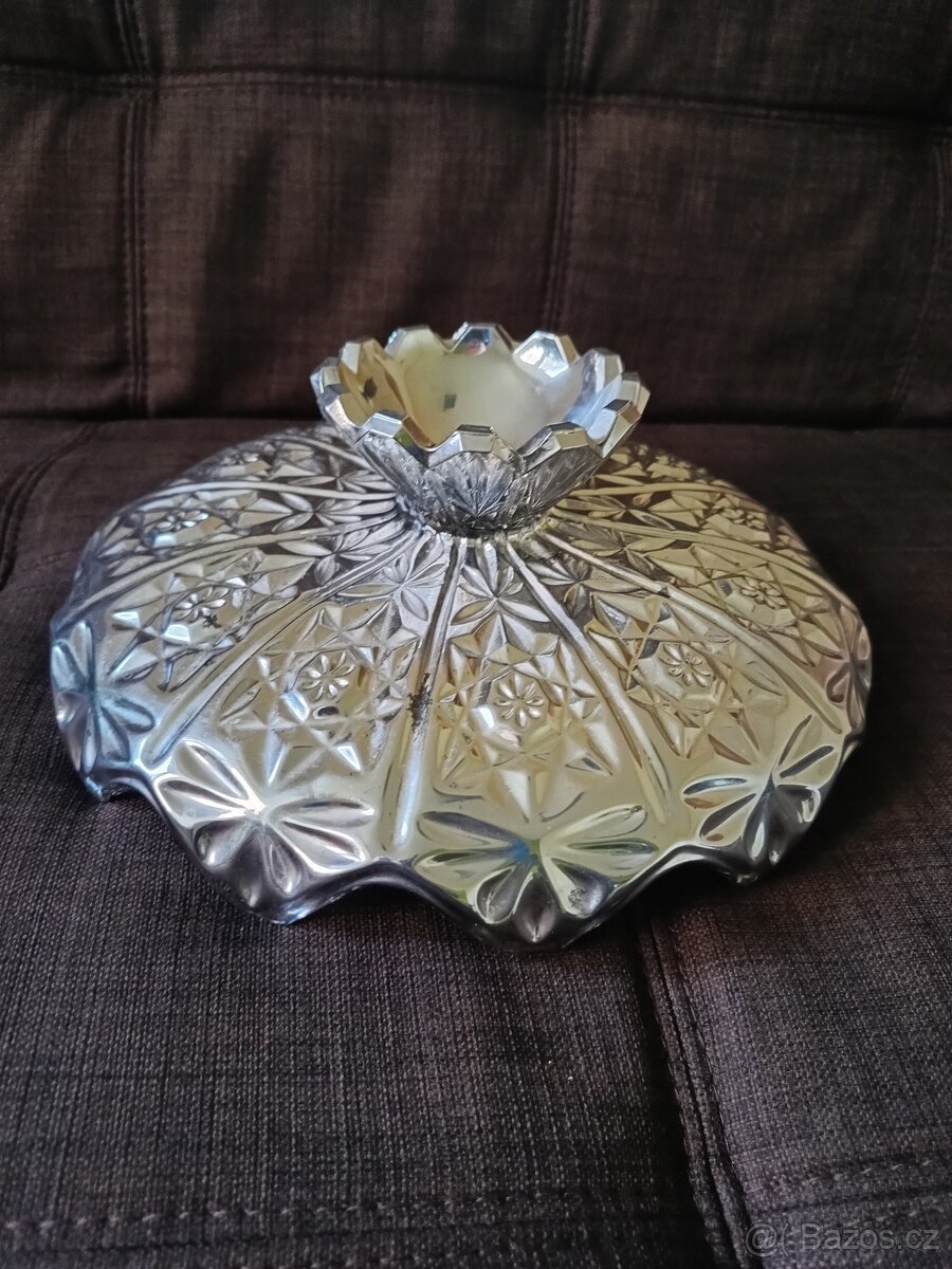 Skleněná stříbrná mísa - 2