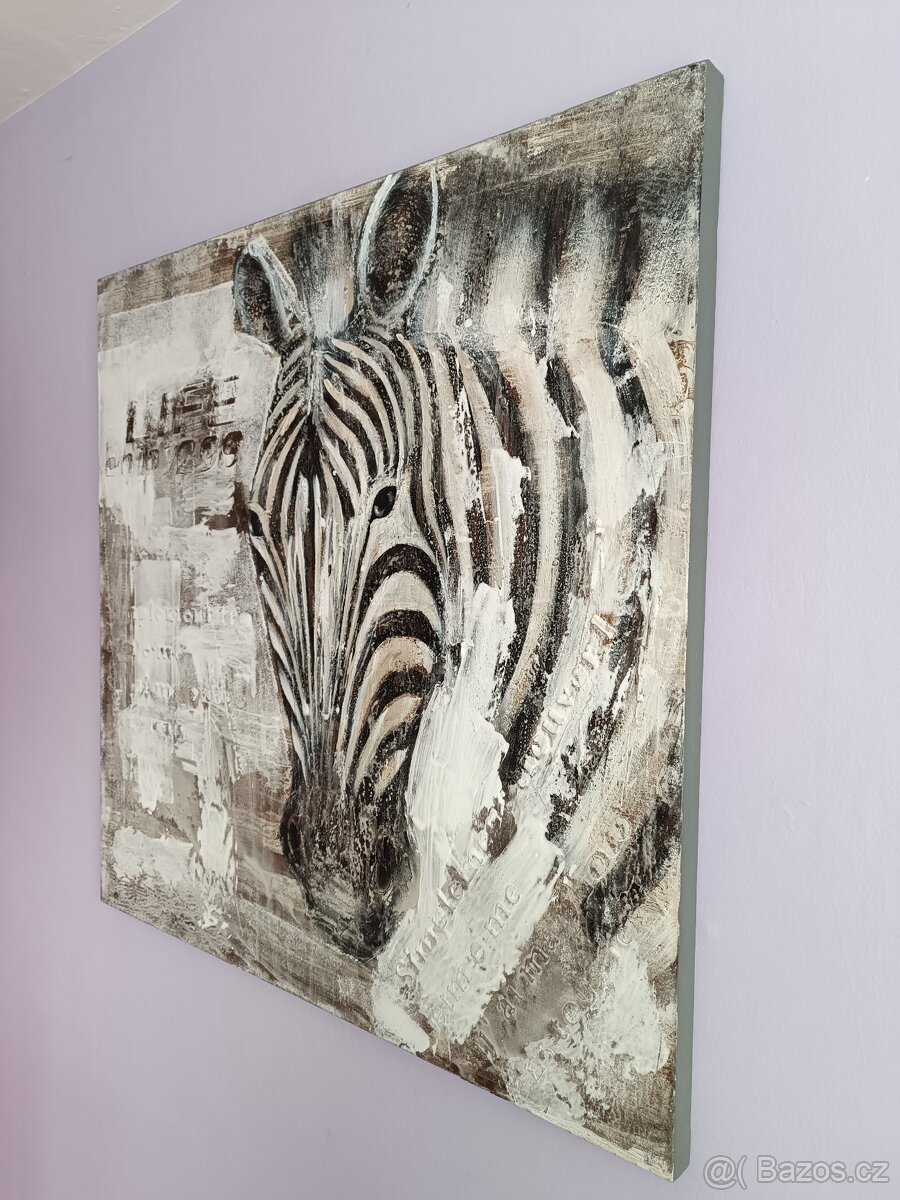 malované plátno obraz zebra - 2