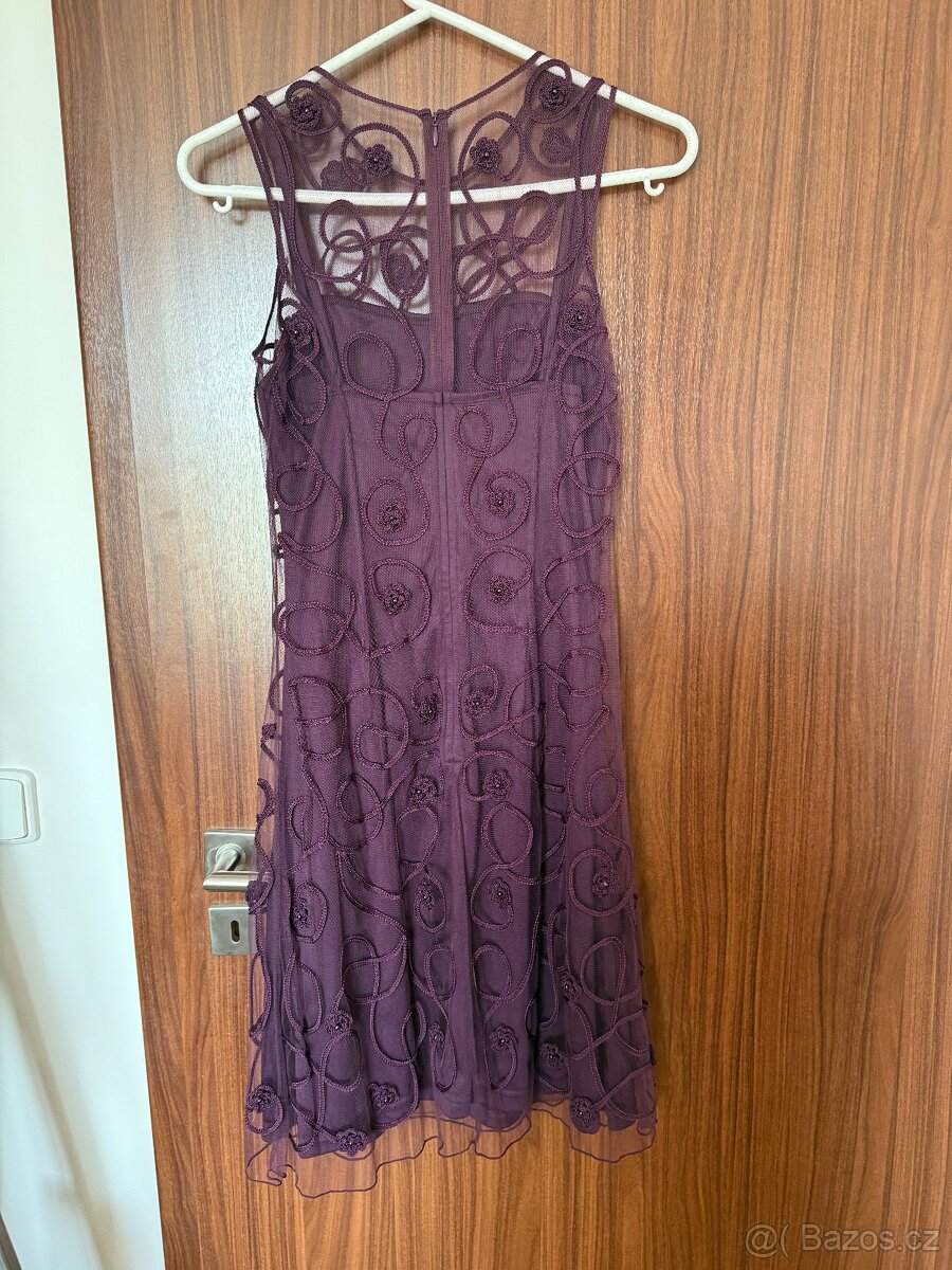 Společenské (plesové) šaty vel. 36, fialové - 2