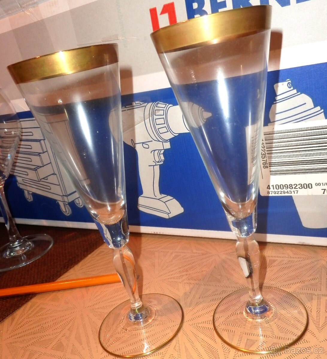 Sklenice, pohár sklo, 2 ks - 2