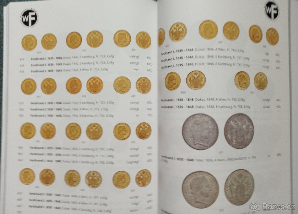 Katalog mincí z Rakouska-Fruehwald. Zcela nové, březen 2023. - 2