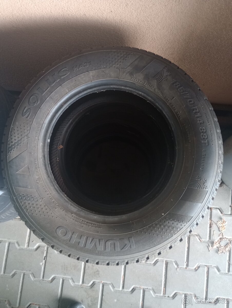 4x zimní pneu 185/70/14,profil 6+7.5mm - 2