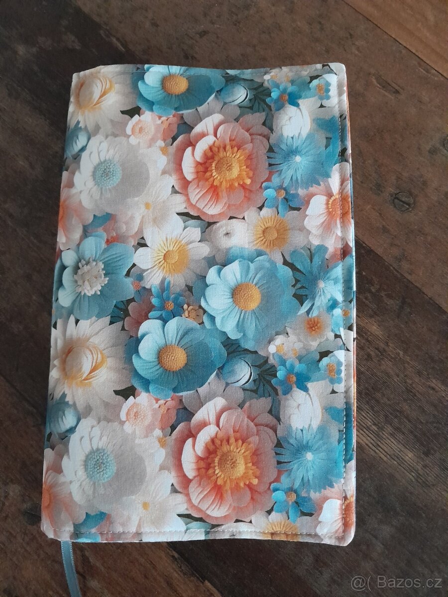 Nastavitelný obal na knihu....květy - 2