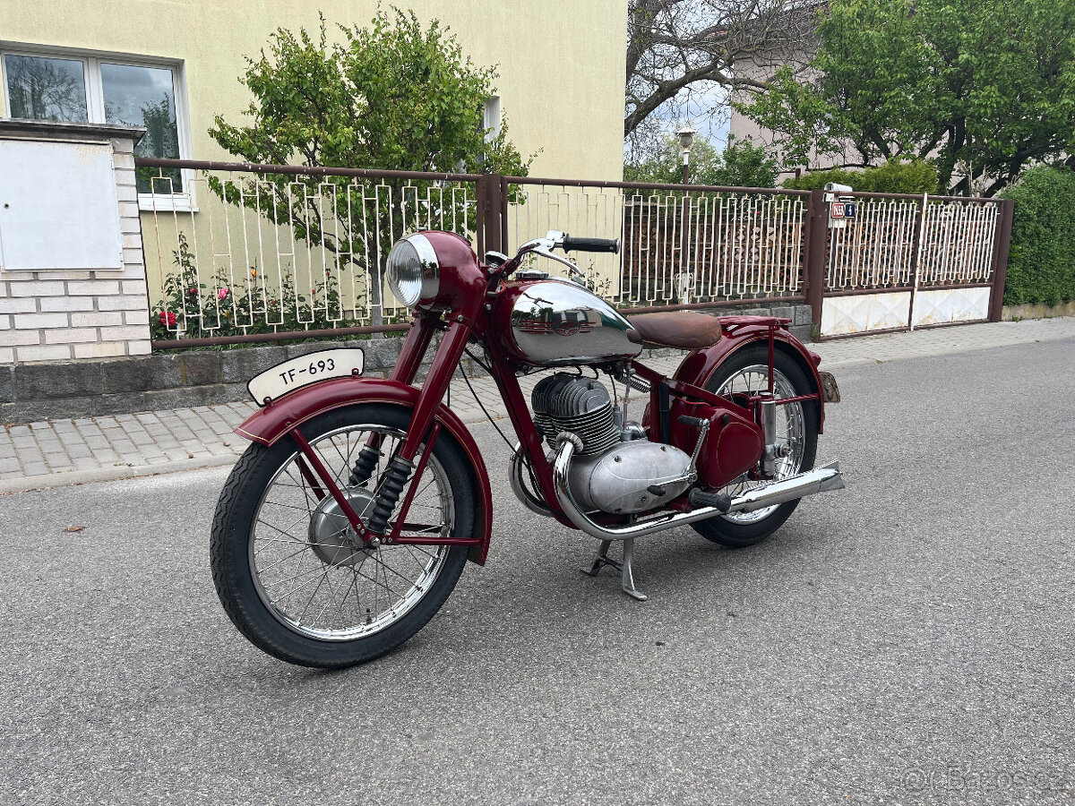 Jawa 350/18 Pérák, r.v. 1953 s TP (shodná čísla) - 2
