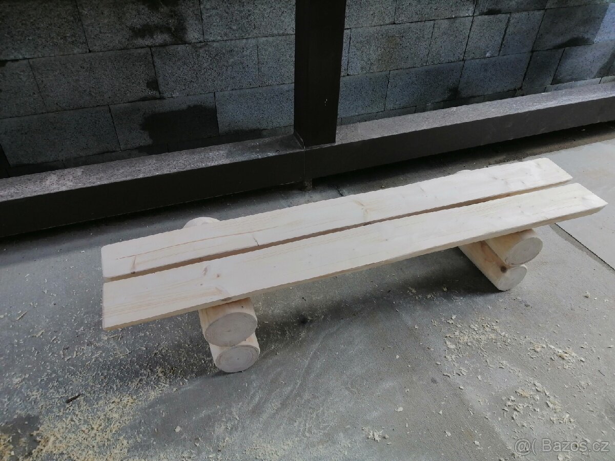 Masivní lavička 170 cm. - 2