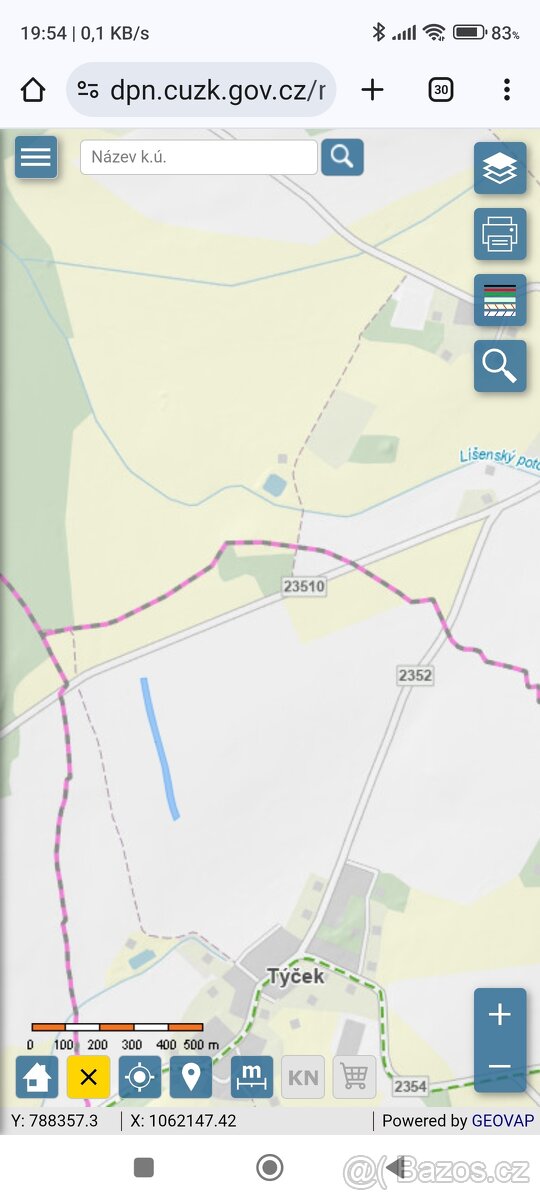 Pronajmu pole/ornou pudu Týček - 2