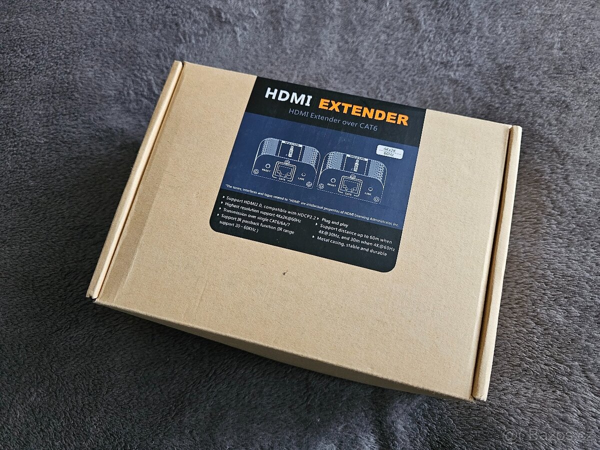 HDMI extender PremiumCord 4Kx2K@60Hz HDMI2.0 - 2