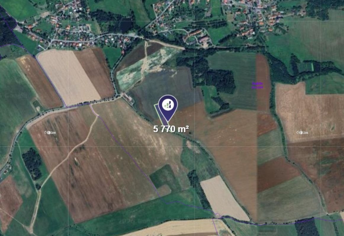 Prodej podílu 1/4 pole 1 443 m², Drahlín - 2