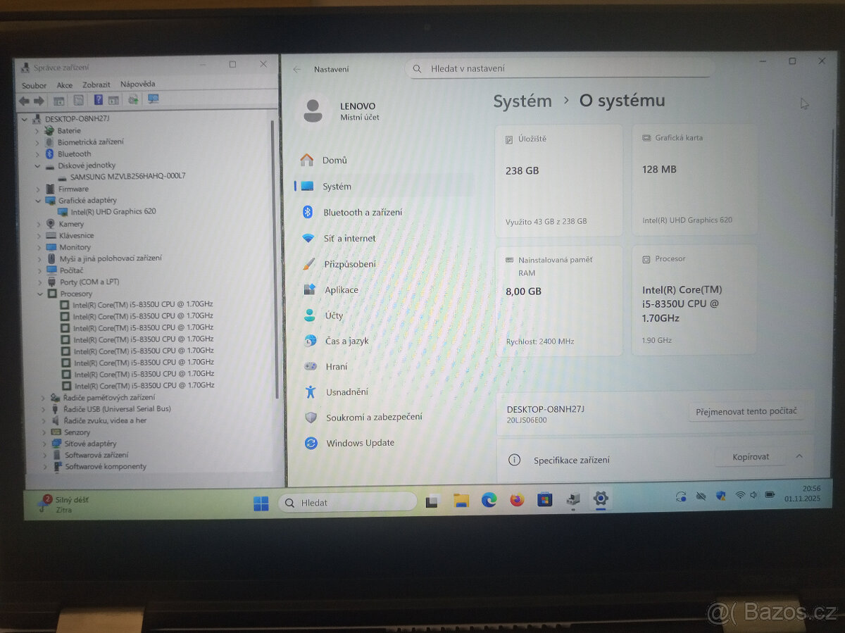 LENOVO THINKPAD X380 YOGA - (velmi svižný, zachovalý, i5-8.g - 2