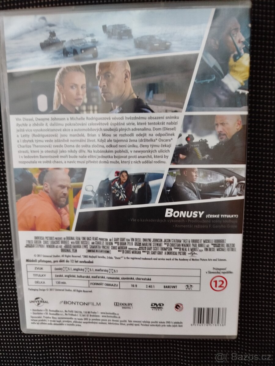 Rychle a zběsile 8, DVD, Vin Diesel, Dwayne Johnson, Jason S - 2