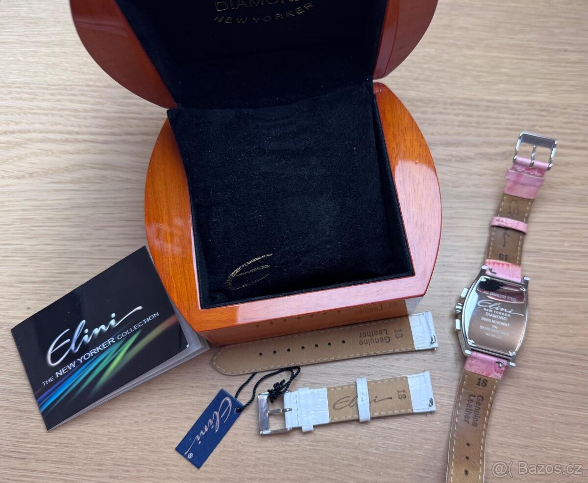 DÁMSKÉ NÁRAMKOVÉ HODINKY ELINI S PŘÍRODNÍMI BRILIANTY - ETUE - 2