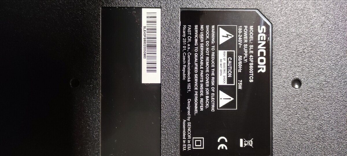 Televize na náhradní díly. - 2