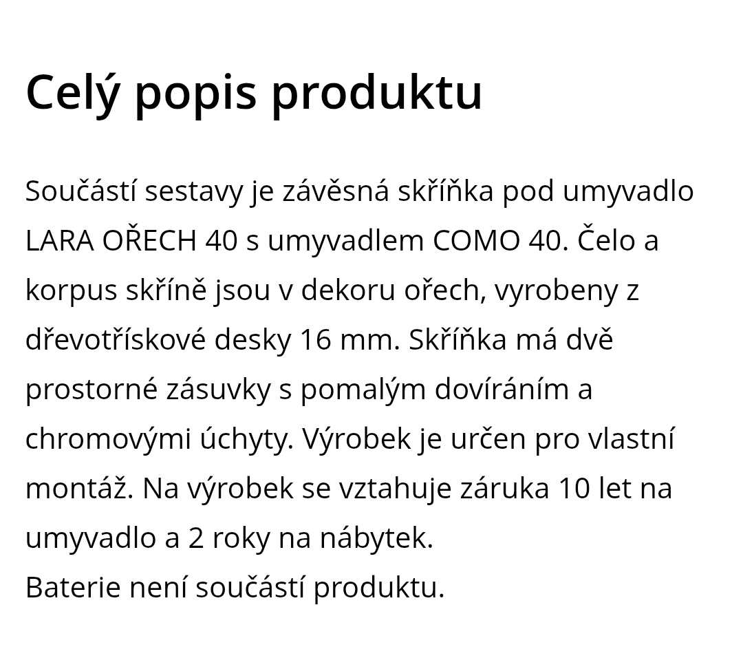 Koupelnová skříňka s umyvadlem ořech - 2