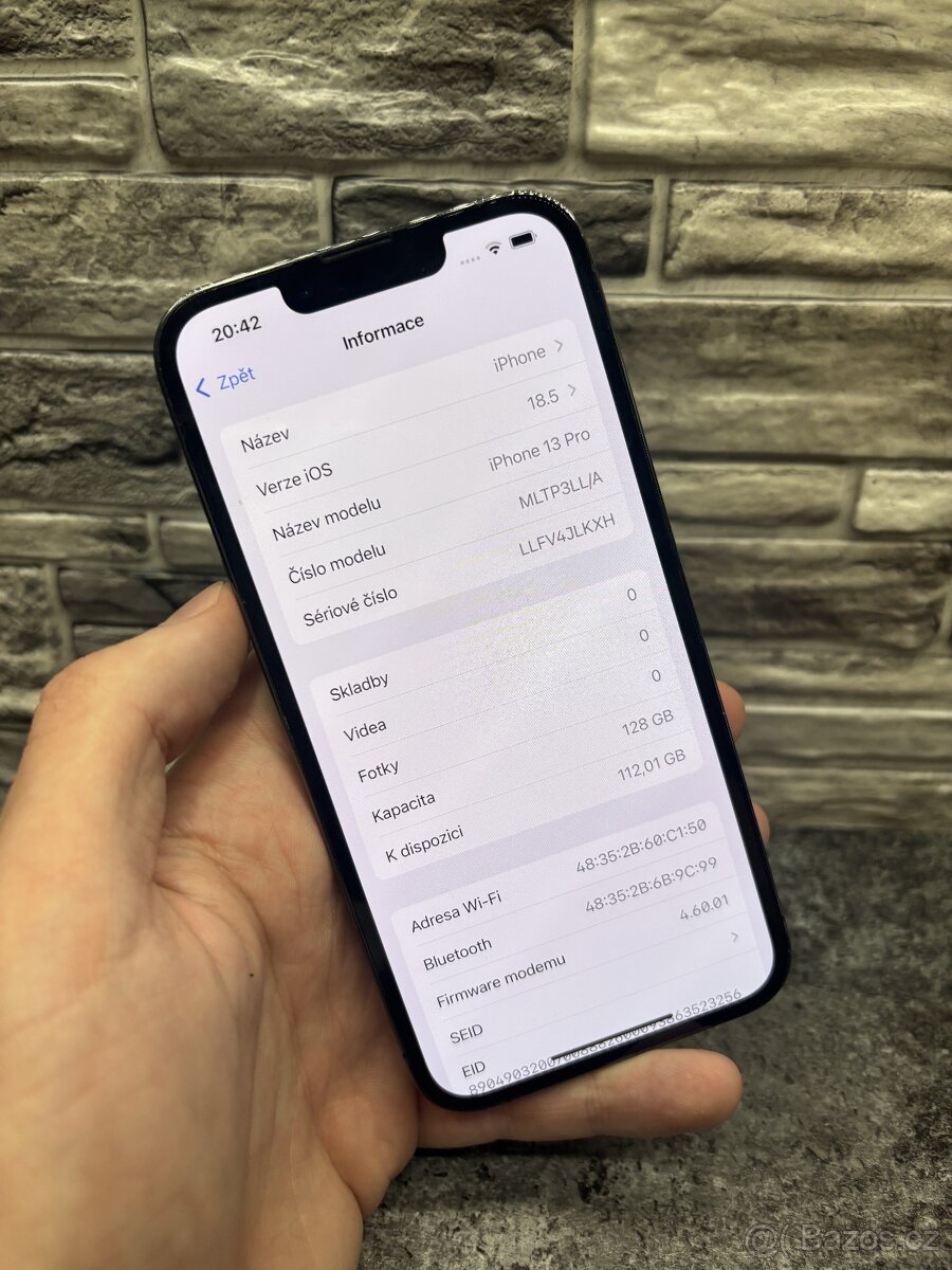 iPhone 13 Pro 128GB Graphite, baterie 96 % - 2