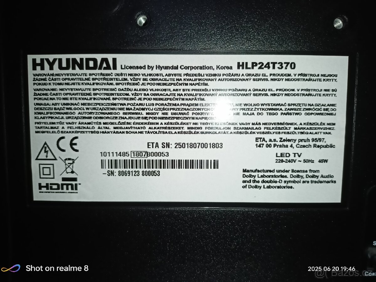 Koupím televizor Hyundai - 2