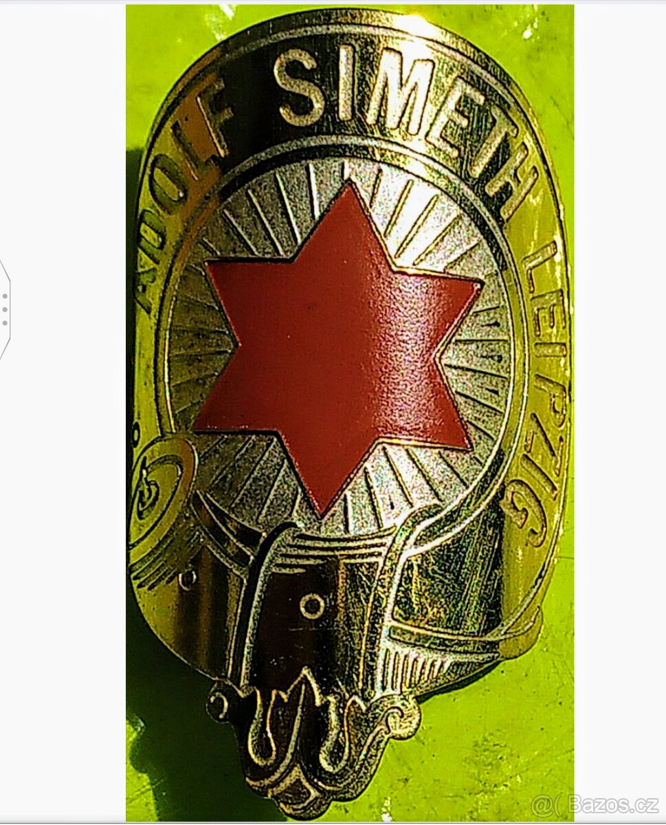 štítek NOVÝ,ADOLF SIMETH LEIPZIG/LIPSKO; - 2