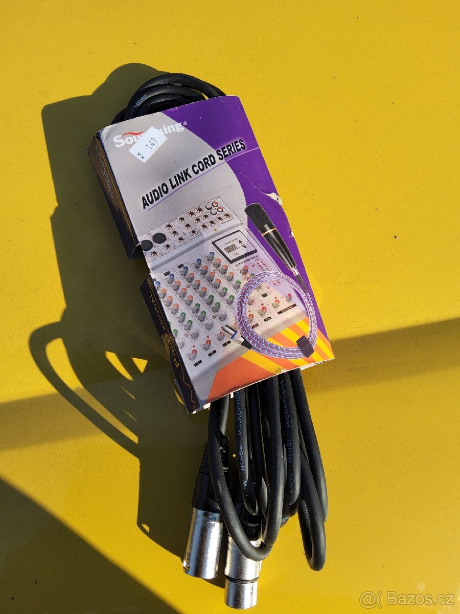 Kabel na mikrofon male+female XLM konektor 2,5m - 2