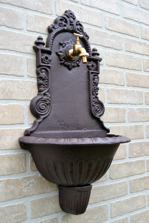 Litinová výlevka - umyvadlo 65 cm - hnědé - 2