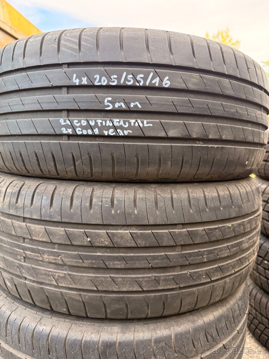 4x letní pneu r16 205/55/16 - 2