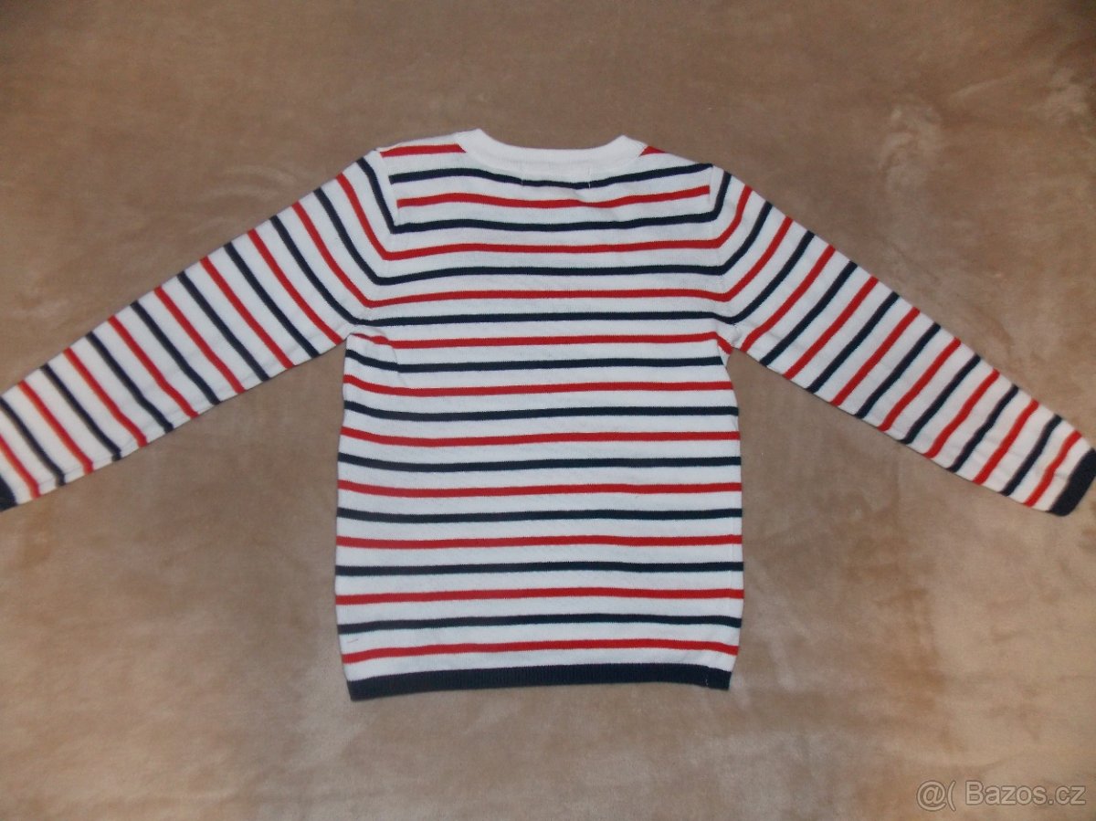 Proužkovaný svetr HaM, vel. 110-116 - 2