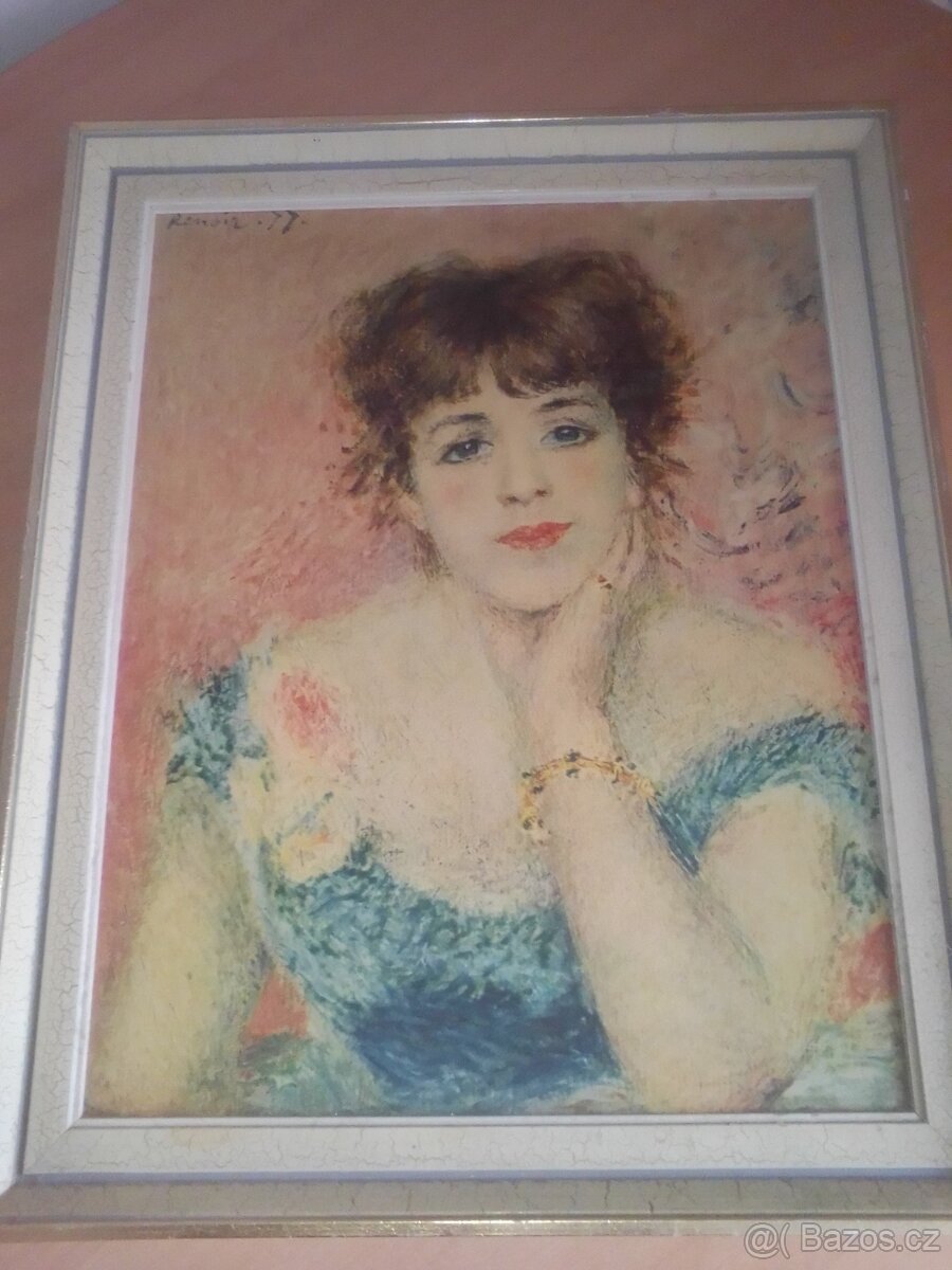 Starožitný obraz Auguste renoir - Jeanne Samary - 2