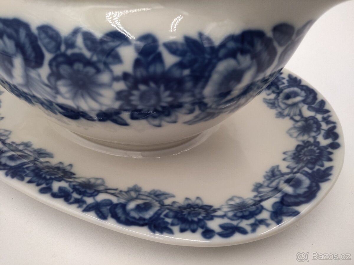 Starožitný omáčník - Kobalt KPM GERMANY, Krásný stav - 2