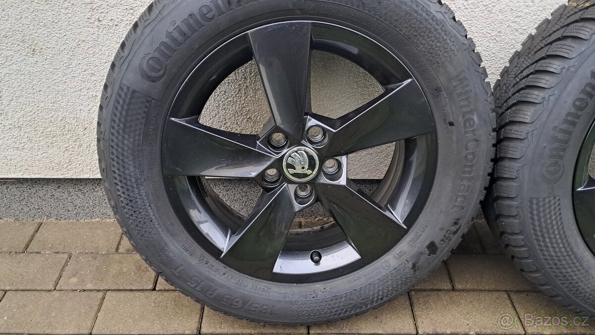 Prodám original zimní alukola Škoda 185 65 15 5x100 - 2
