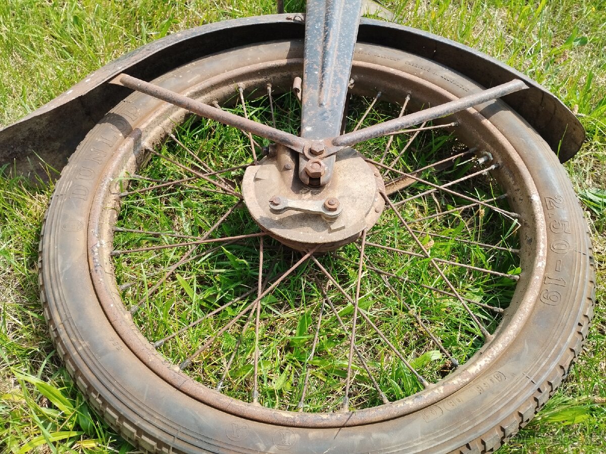 Přední vidlice NSU 125 ZDB originální stav včetně barvy - 2