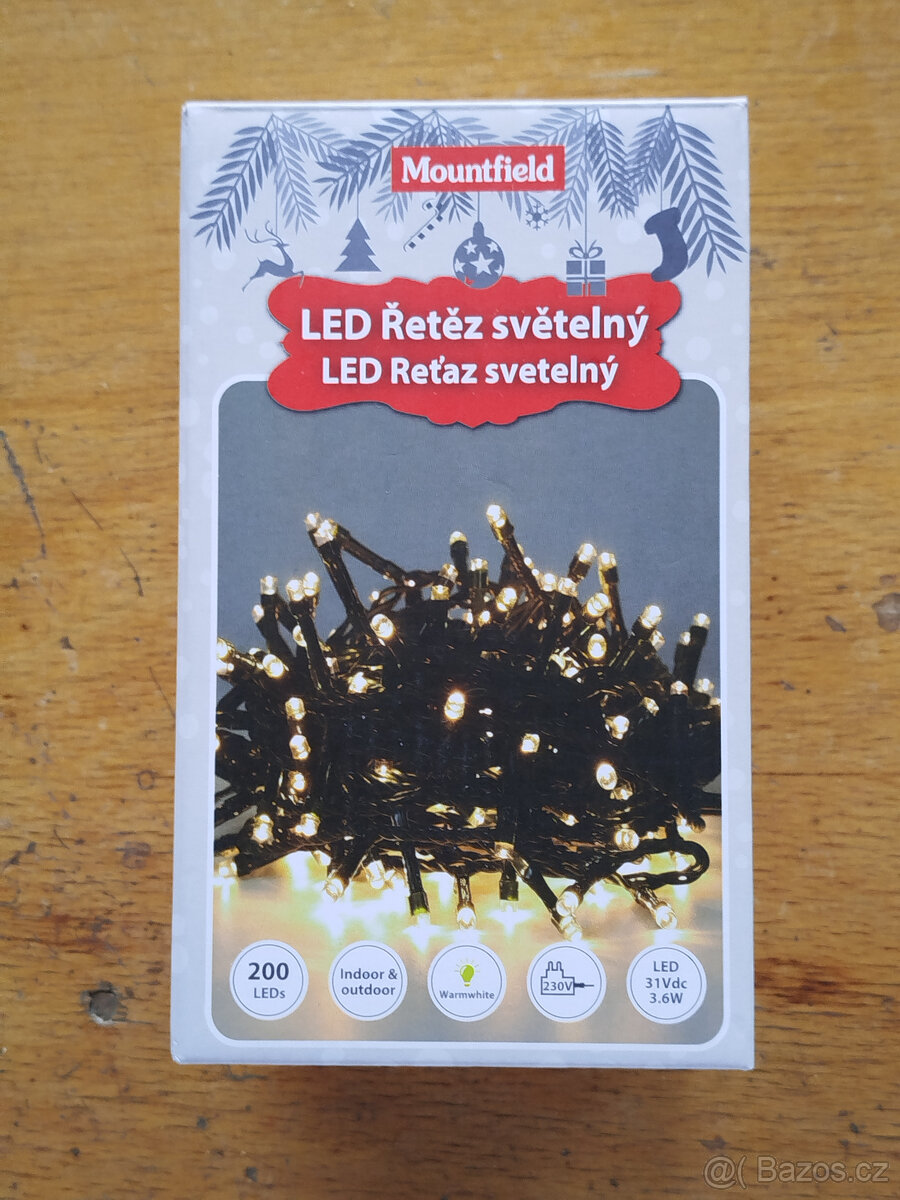 LED světelný řetěz 10m, 200LED - 2