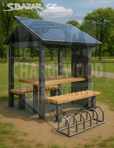 Solární odpočívadlo s nabíjením elektrokol a USB - 2