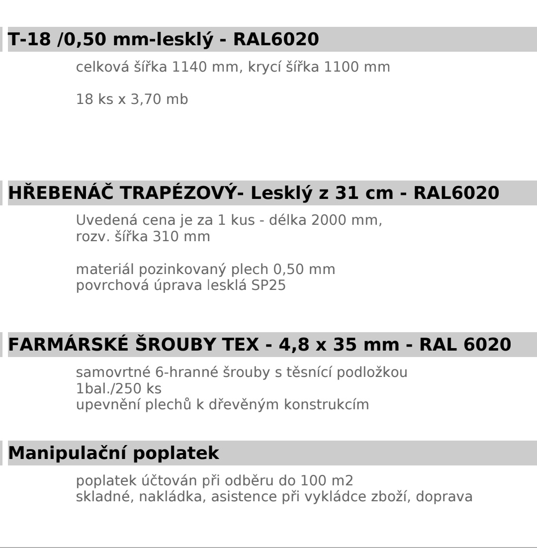 Trapézové plechy TN 18 - 2