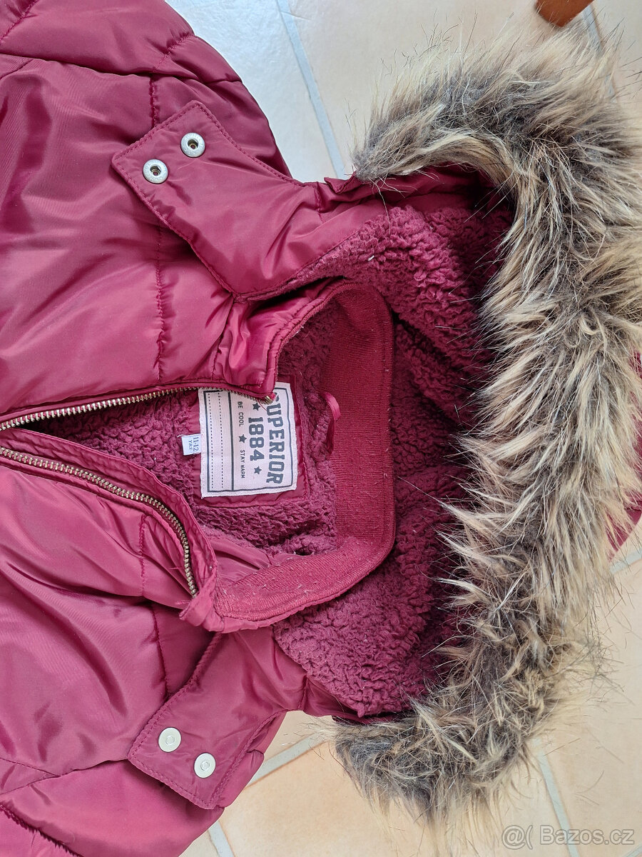 Zimní bunda / kabát vel. 152 Marks and Spencer - 2